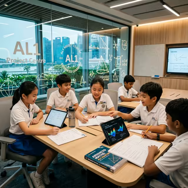 Students studying